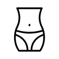 Women's Waist Icon. Illustration of Slim Female Hips.