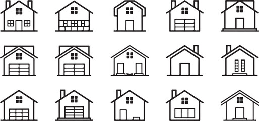 Fototapeta premium house icons set