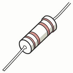 Resistor icon vector .white background