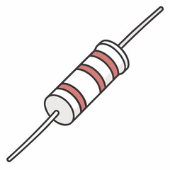 Resistor icon vector .white background