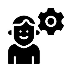 user access glyph icon