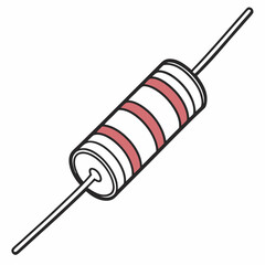 Resistor icon vector .white background