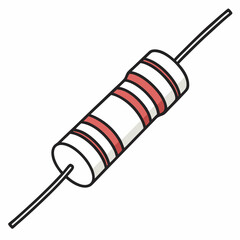 Resistor icon vector .white background