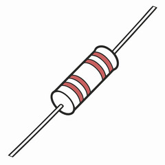 Resistor icon vector .white background