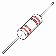 Resistor icon vector .white background