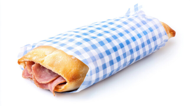 paris sandwich paper checkerboard pattern closeup