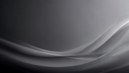 Abstract Gray Gradient with Flowing Lines and Subtle Light Play