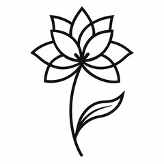 black and white flower vector