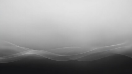 Abstract grayscale landscape with flowing lines and subtle gradient
