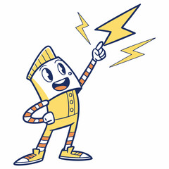 Sparky icon vector .white background