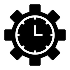 time glyph icon