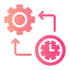time management gradient icon