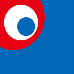 大阪EXPO万博スタイルの青と赤のイラストフレームベクター背景31