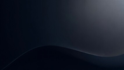 Dark blue abstract background with subtle curve and gradient lighting
