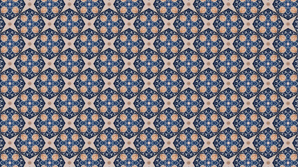 Geometric abstract floral repeat seamless pattern design for home decor and textile design.