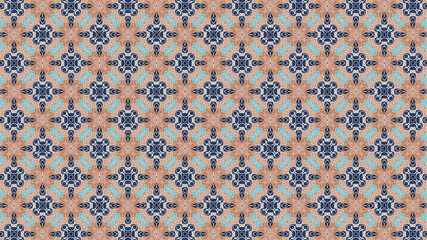 Geometric abstract floral repeat seamless pattern design for home decor and textile design.