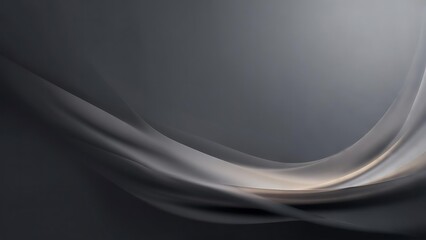 Elegant flowing curves in shades of gray and white create a modern abstract background