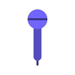 Dynamic mic flat symbol for stage use, ideal for music or event graphics.
