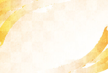 和柄　水彩　オレンジ　背景