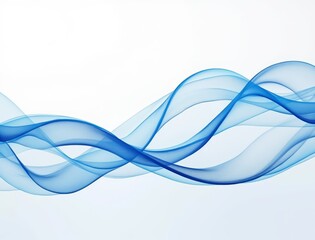 Naklejka premium Abstract blue wave flowing design background