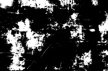 Grunge Distressed Texture, Black and White Rough Surface Background