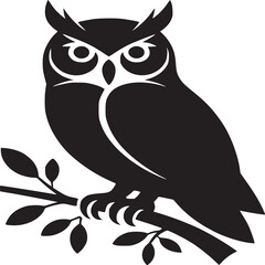 owl sitting on branch