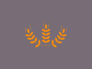 composed of three wheat or grain stalks