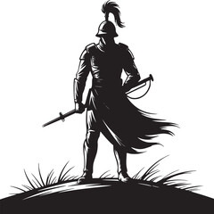 silhouette of a knight