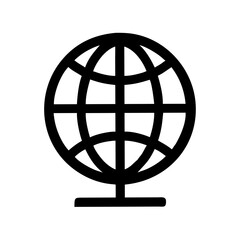 globe icon vector .white background