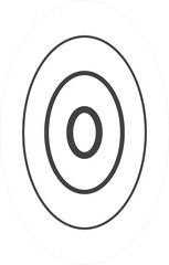 Oval halftone line with blending. Technology design element