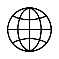globe icon vector .white background