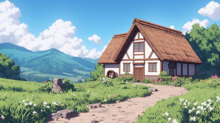 Charming Country Cottage in a Lush Landscape