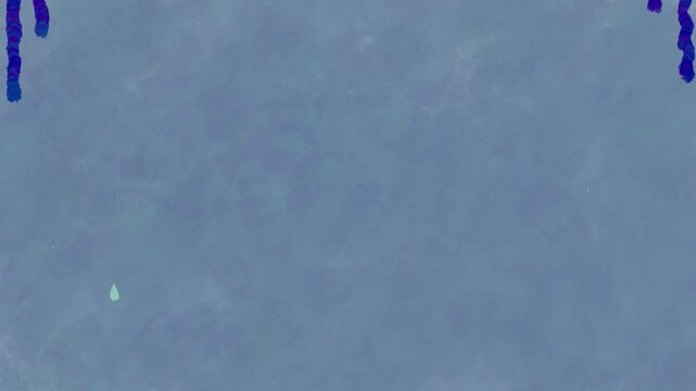 どんより落ち込んで汗が垂れる漫画の青い垂れ線背景