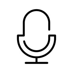 Condenser mic thinline icon for studio use, great for music or voice-over design.