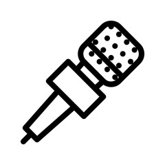 Dynamic mic thinline icon for live audio, perfect for concerts or speech design.