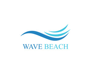Water Wave symbol and icon Logo Template vector