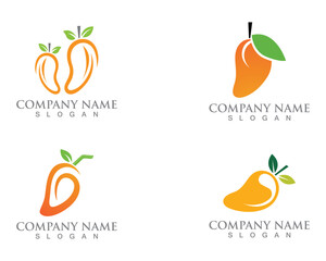 Mango logo and icon fruit vector template