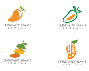 Mango logo and icon fruit vector template