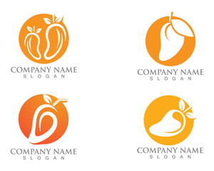 Mango logo and icon fruit vector template