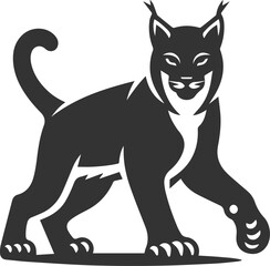 Black artwork lynx animal vector silhouette