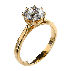 Diamond ring jewelry engagement round gold