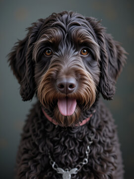 Portrait of an Irish labra doodle