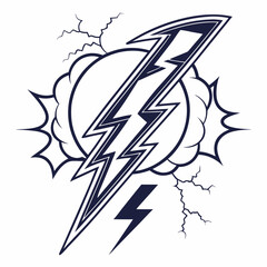 electricity-related icons, vector .white background