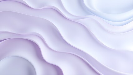 Obraz premium Gentle waves of soft lavender hues.A smooth, flowing abstract with subtle light and shadow.