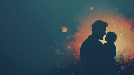 Obraz premium Father's Day Poster Background: Heartwarming Vector Art for Celebrating Dad's Love.