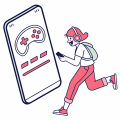 mobile game icon   white backround 