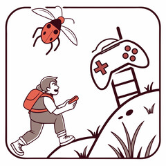 mobile game icon   white backround 