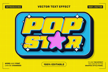 Pop Star - Editable Colorful Comic Style Text Effect