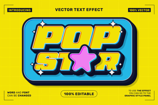 Pop Star - Editable Colorful Comic Style Text Effect