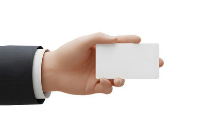 An executive holds a blank card in his outstretched hand, inviting the viewer to imagine possibilities. This shot is bathed in soft light and the setting.